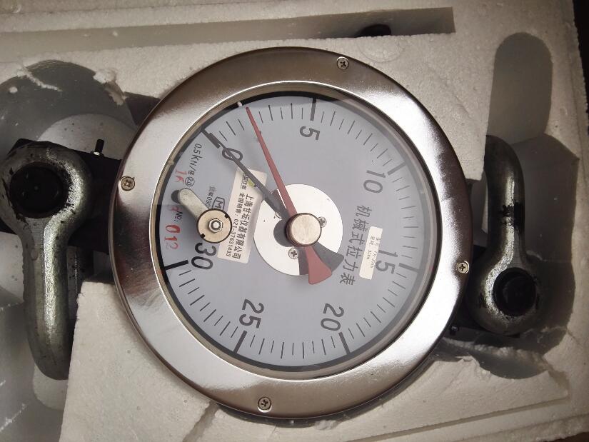 新30kn 50KN機(jī)械拉力計.測值過載值50%(實物顯示)